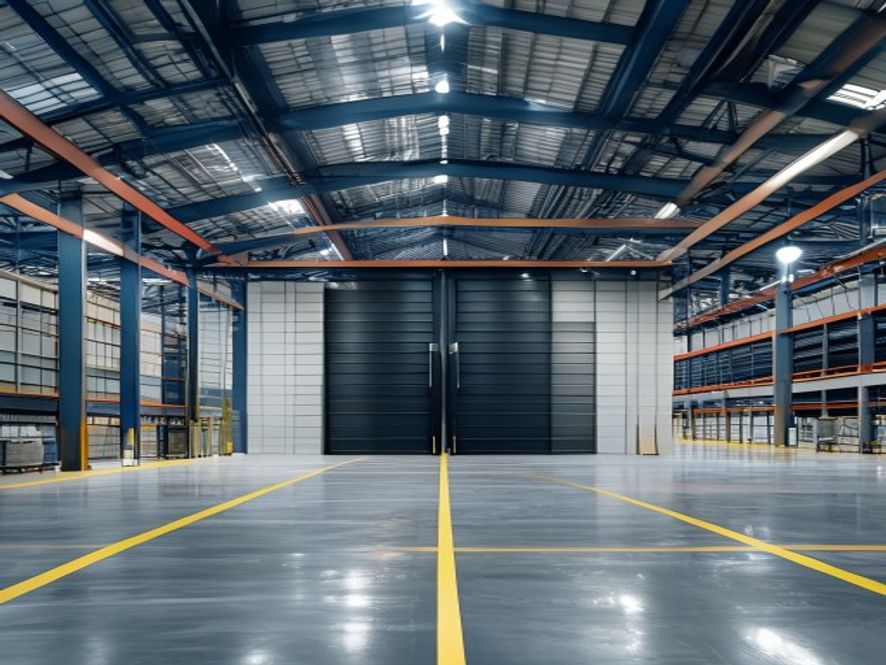 Industrietor in einer Gewerbehalle